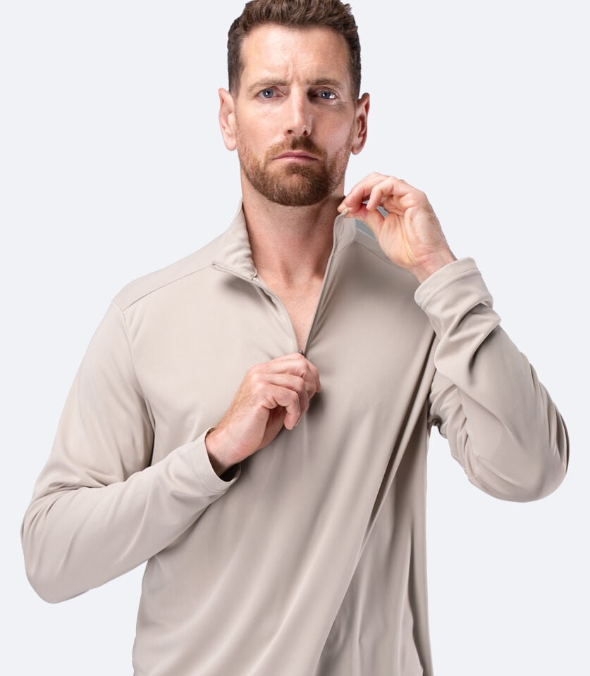 UVActive 1/4 Zip Top L/S STN Erkek