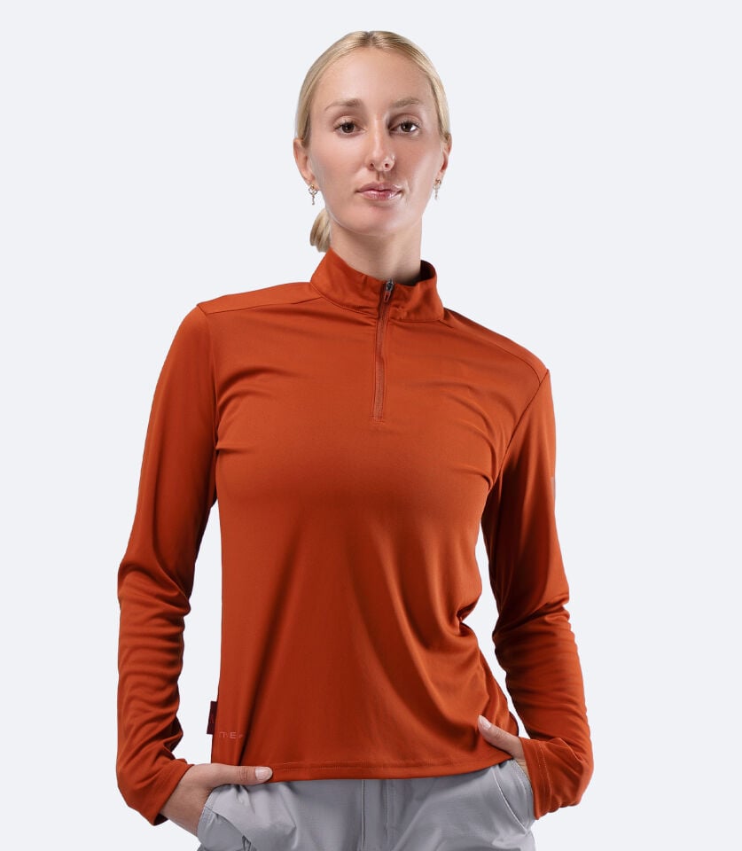 UVActive 1/4 Zip Top L/S RDE Kadın