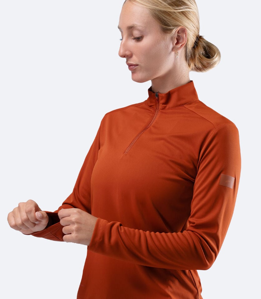 UVActive 1/4 Zip Top L/S RDE Kadın