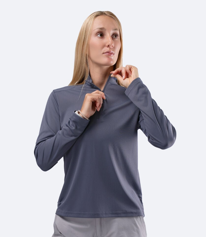 UVActive 1/4 Zip Top L/S SLT Kadın