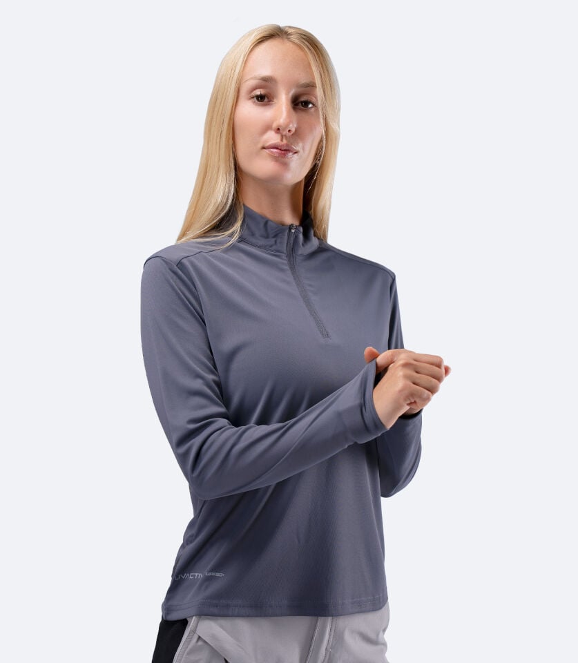 UVActive 1/4 Zip Top L/S SLT Kadın
