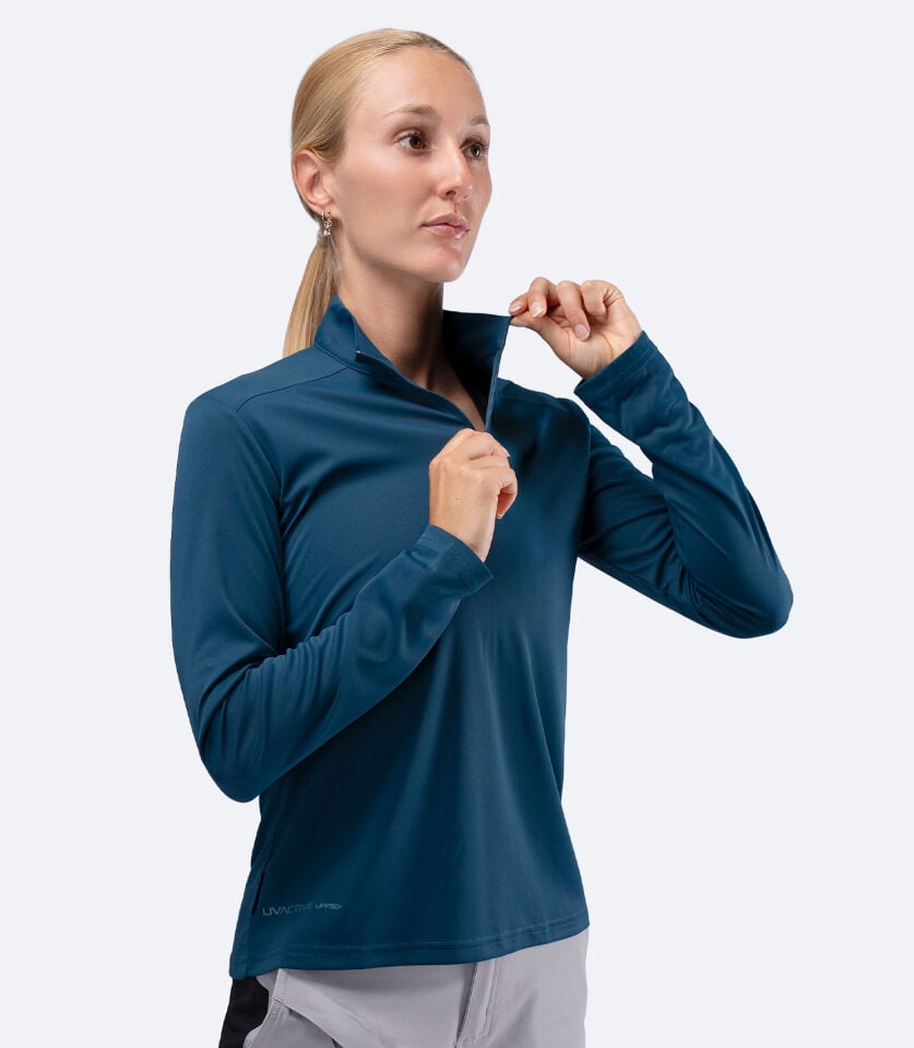 UVActive 1/4 Zip Top L/S TEA Kadın
