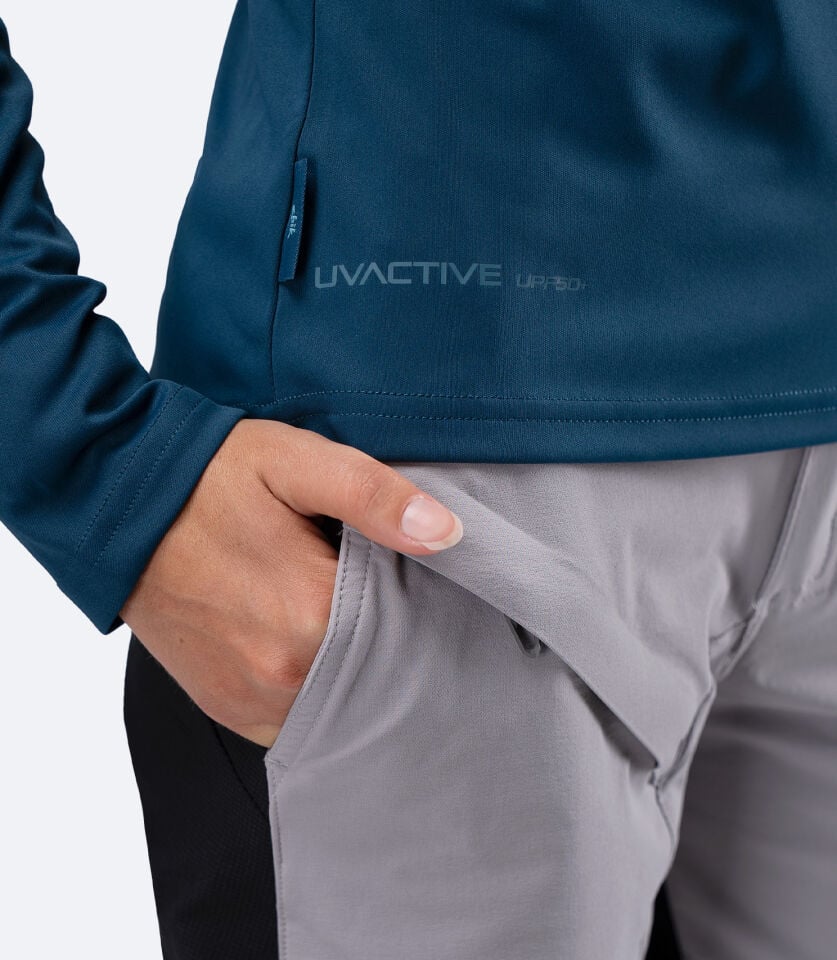 UVActive 1/4 Zip Top L/S TEA Kadın