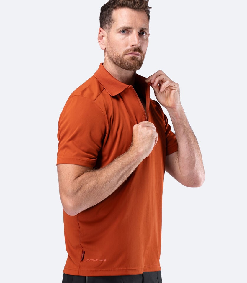 UVActive Zip Sports Polo S/S RDE Erkek