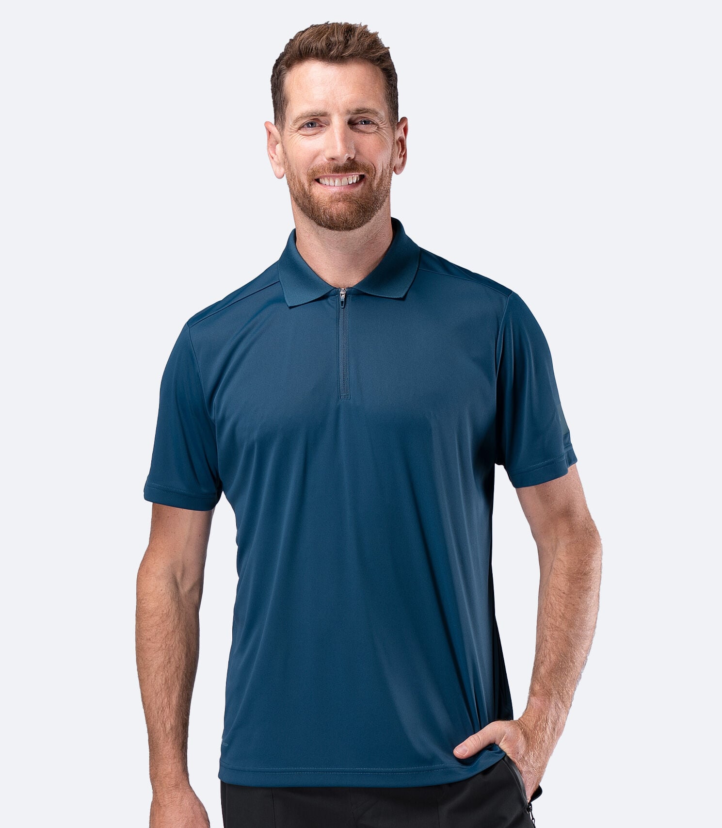 UVActive Zip Sports Polo S/S TEA Erkek