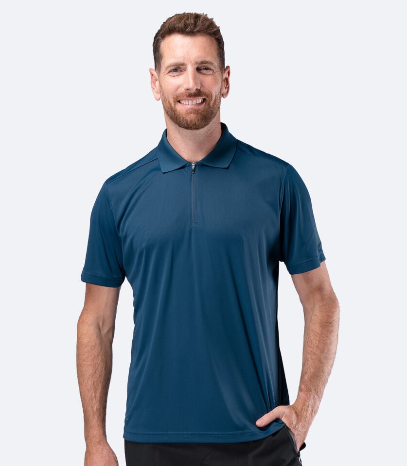 UVActive Zip Sports Polo S/S TEA Erkek