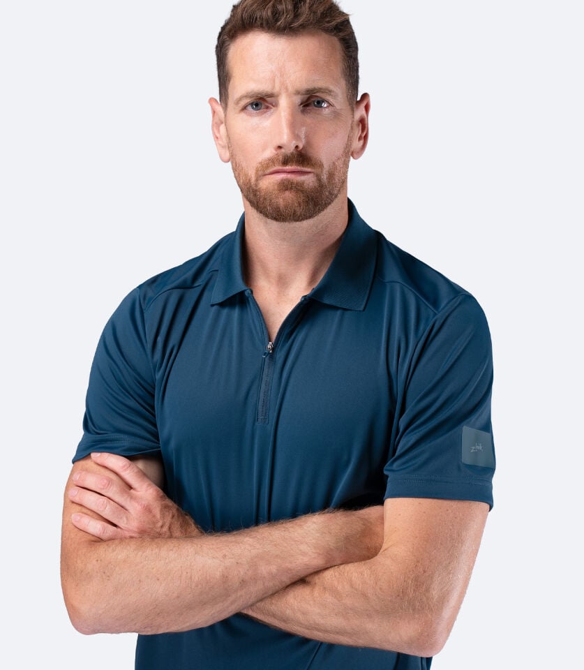 UVActive Zip Sports Polo S/S TEA Erkek