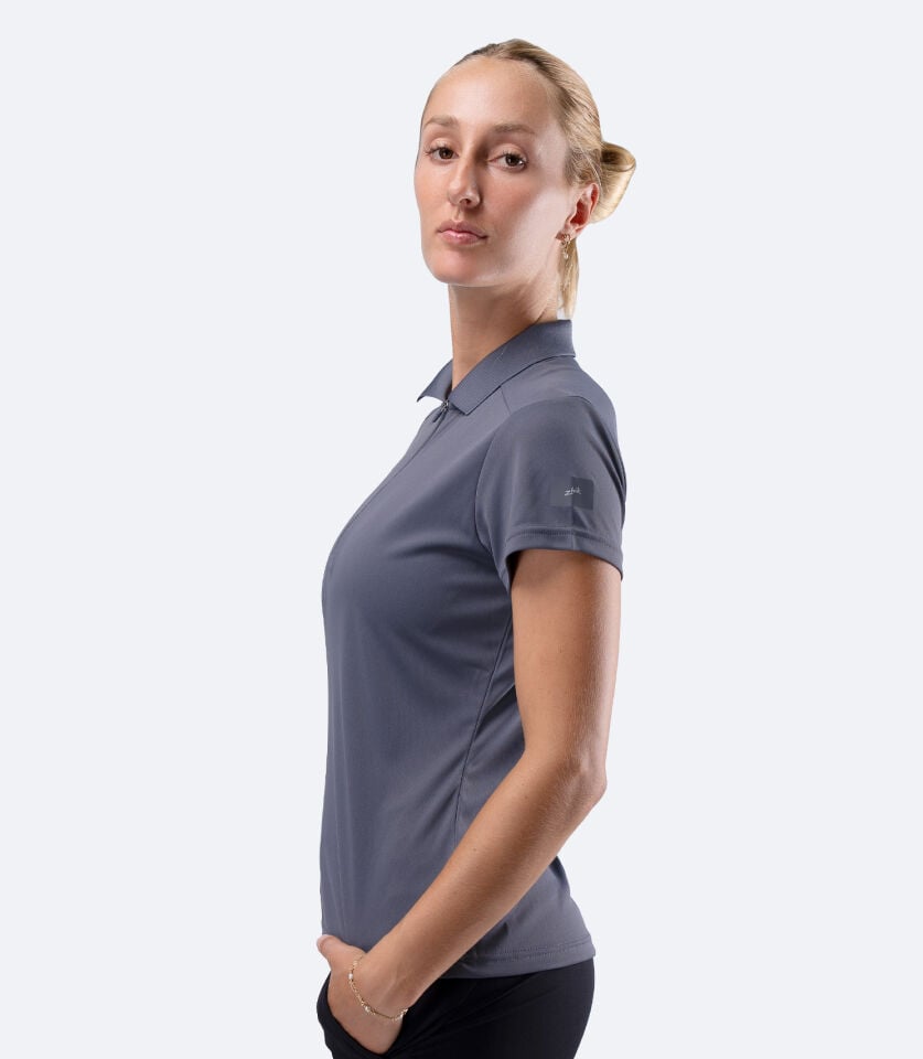 UVActive Zip Sports Polo S/S SLT Kadın