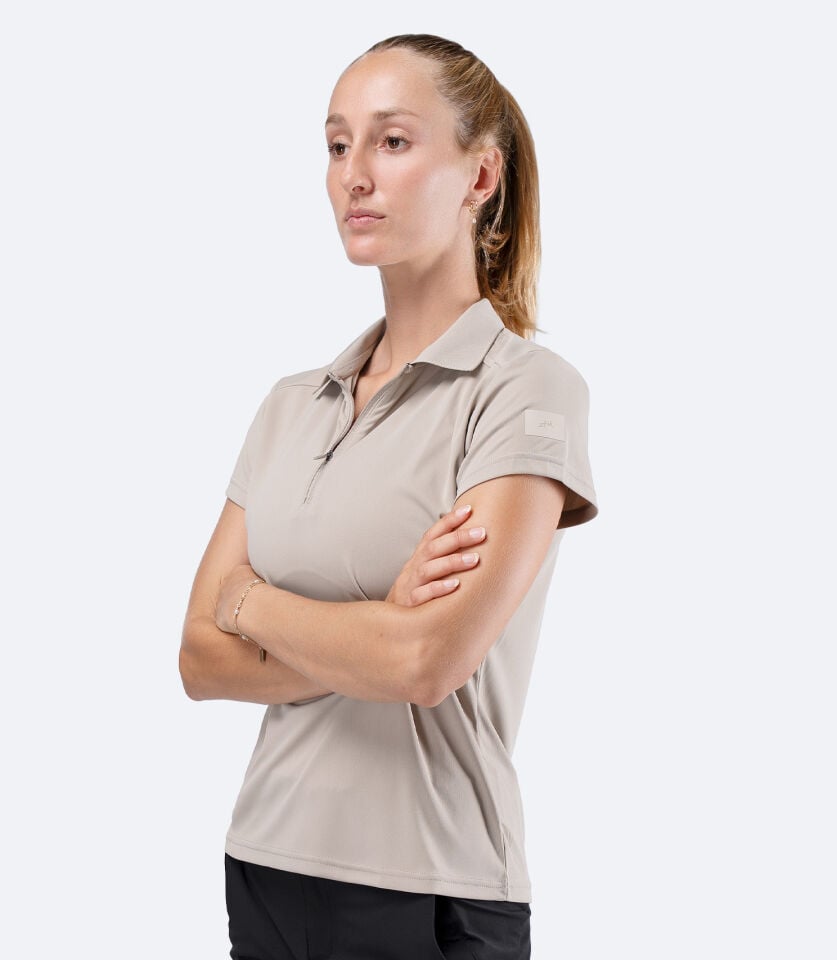 UVActive Zip Sports Polo S/S STN Kadın