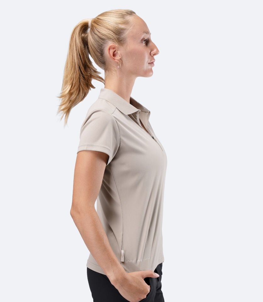 UVActive Zip Sports Polo S/S STN Kadın