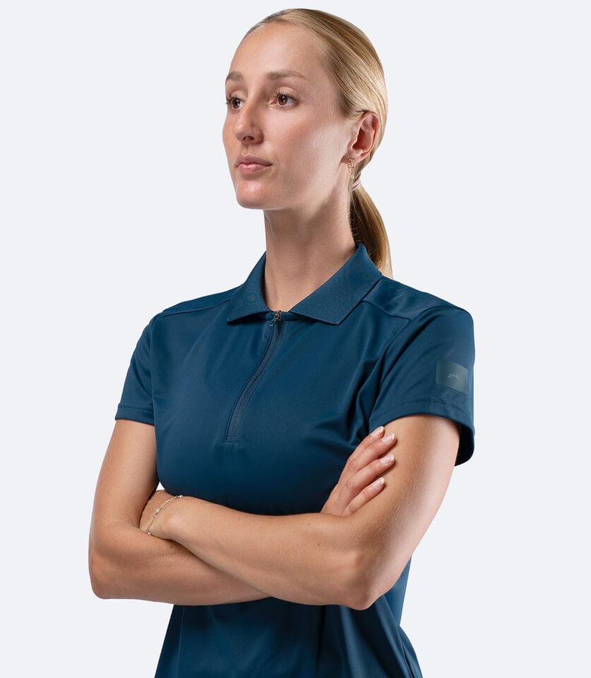 UVActive Zip Sports Polo S/S TEA Kadın