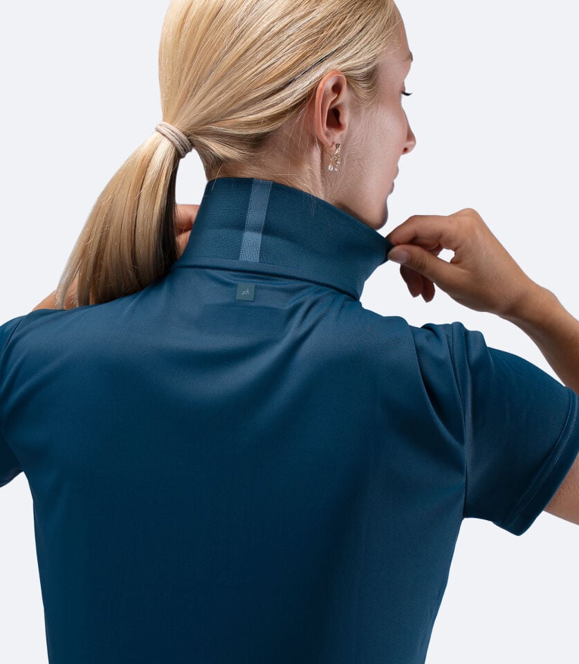 UVActive Zip Sports Polo S/S TEA Kadın