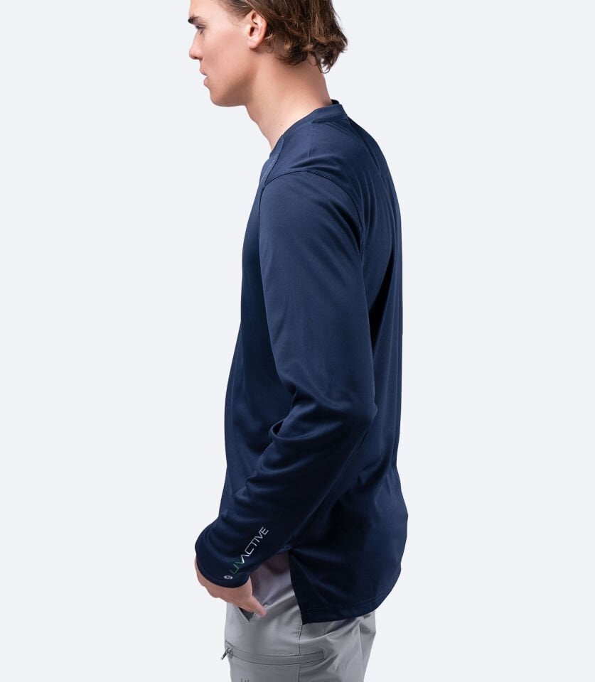 UVActive™ Uzun Kollu Üst Lacivert