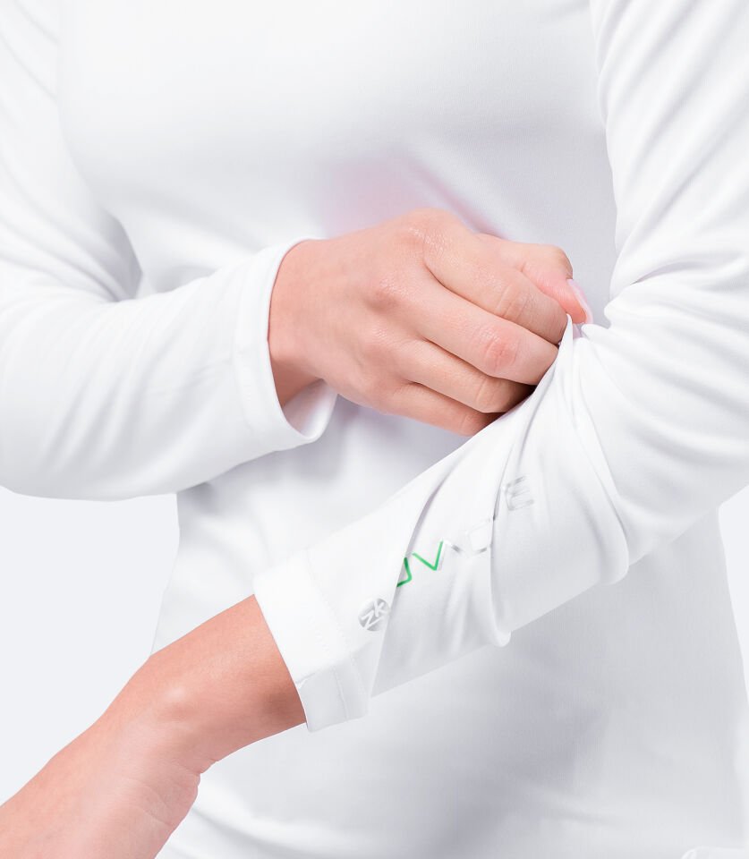 UVActive™ Uzun Kollu Üst Beyaz