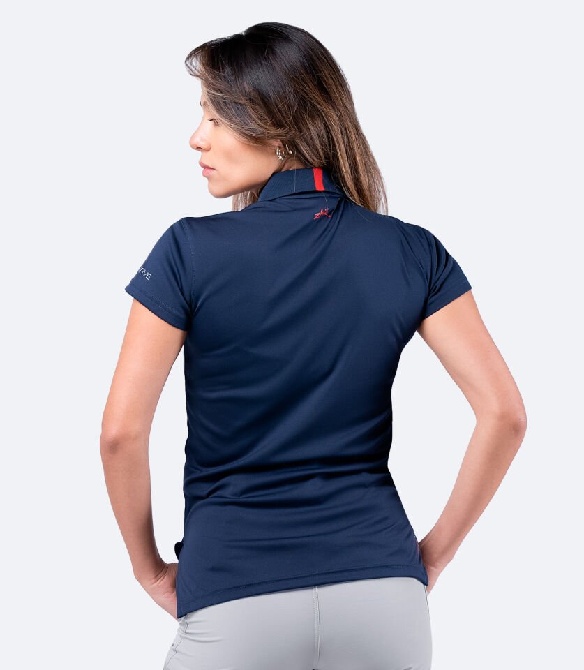 UVActive™ Fermuarlı Spor Polo Lacivert