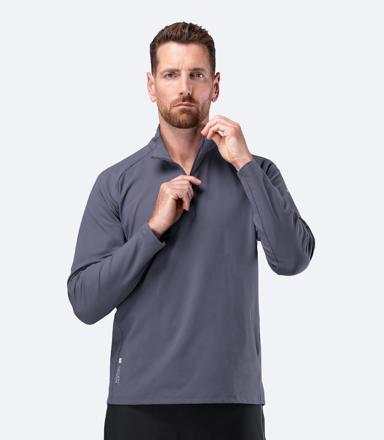 Motion 1/4 Zip L/S Top SLT Uzun Kollu Kapüşonlu Üst Erkek