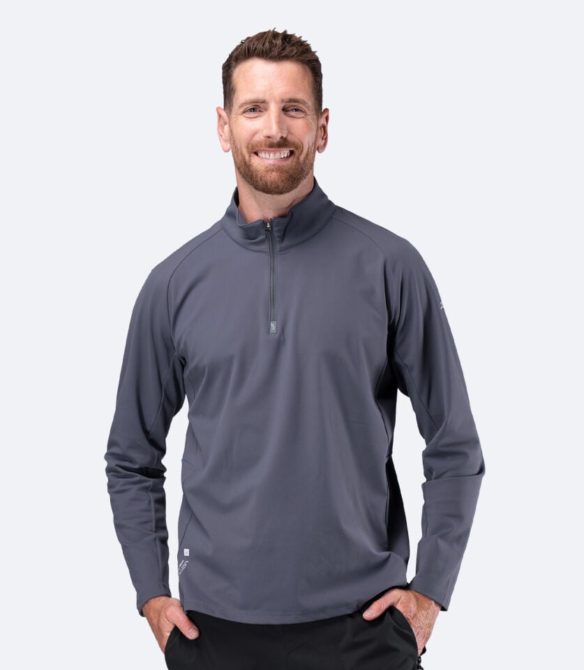 Motion 1/4 Zip L/S Top SLT Uzun Kollu Kapüşonlu Üst Erkek