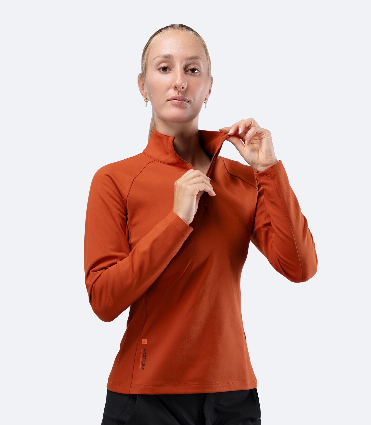 Motion 1/4 Zip L/S Top RDE Uzun Kollu Kapüşonlu Üst Kadın