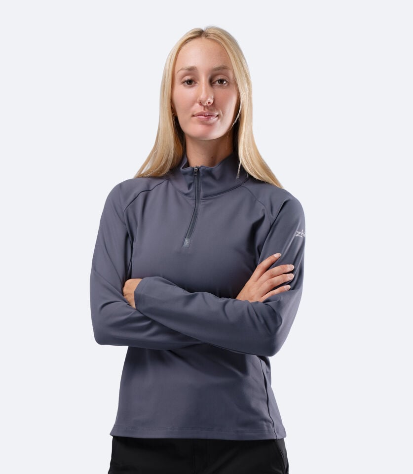 Motion 1/4 Zip L/S Top SLT Uzun Kollu Kapüşonlu Üst Kadın
