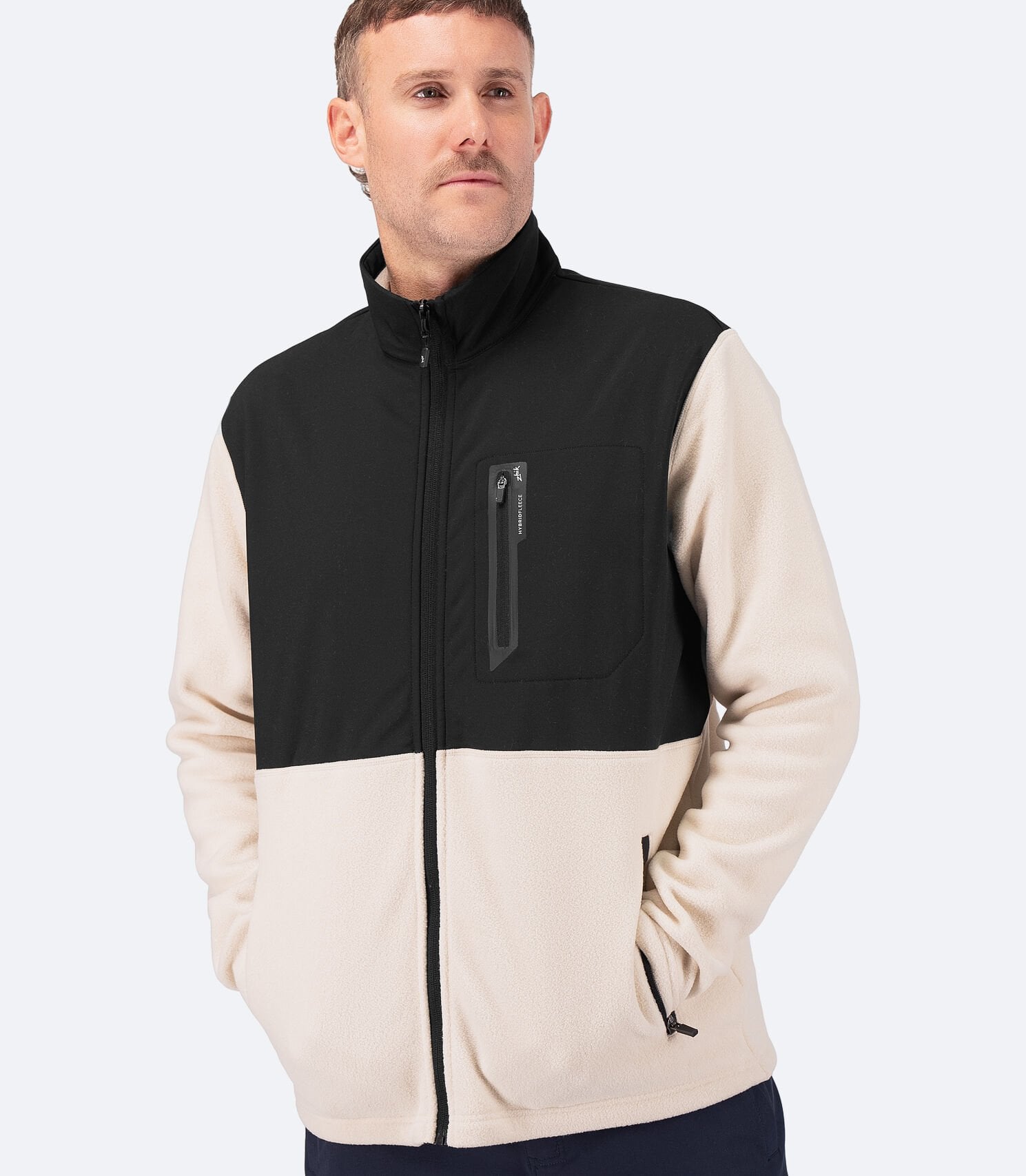Hybrid Fleece Ceket Beyaz