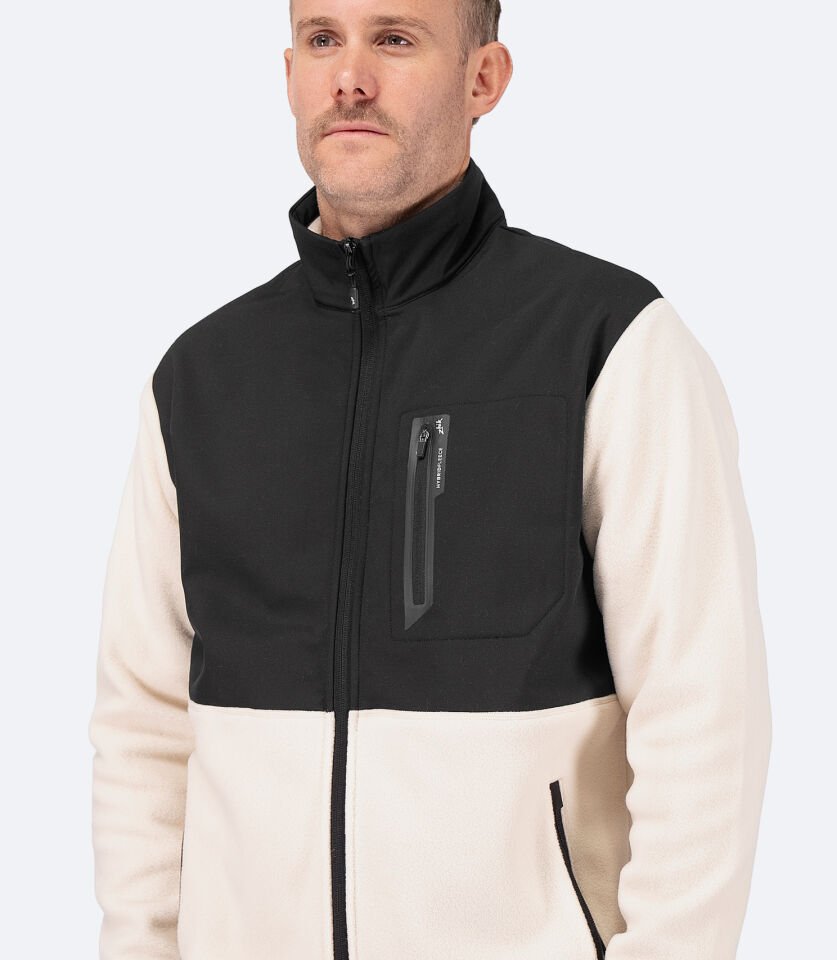 Hybrid Fleece Ceket Beyaz