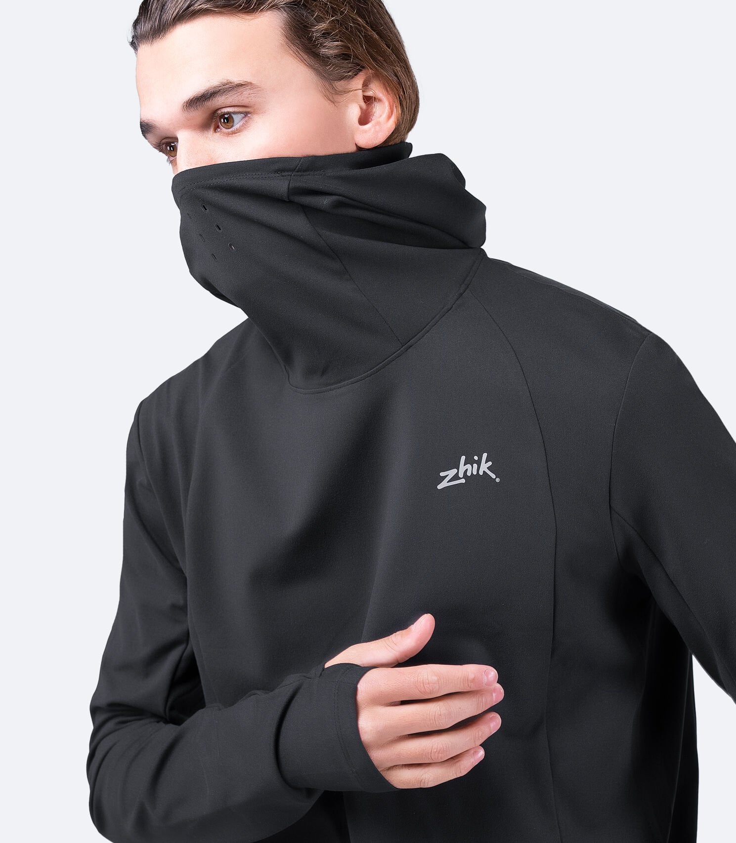 ZhikMotion™ UPF50+  Uzun Kollu Kapüşonlu Üst Erkek