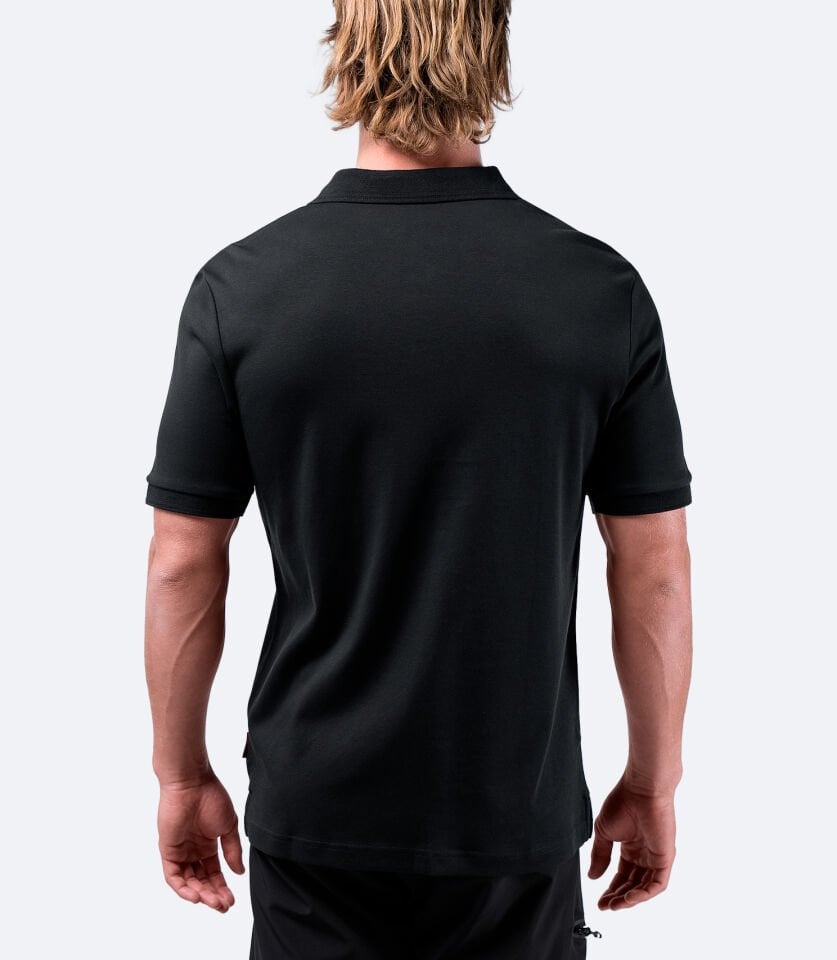 Pima Pamuklu Polo Tişört - Siyah
