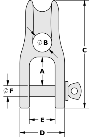 TYLASKA  TY1505 H5 2:1 HALYARD SHACKLE