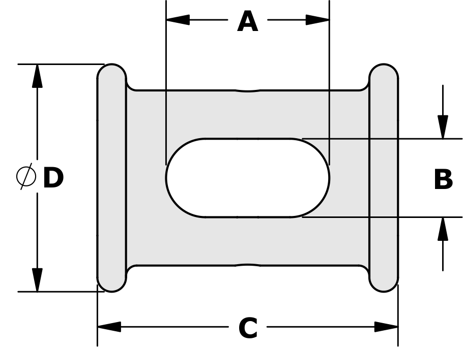 TYLASKA TY2408 SPOOL SHACKLE S8