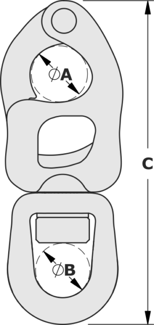 TYLASKA TY1020-S T20 STD. BAIL SHACKLE
