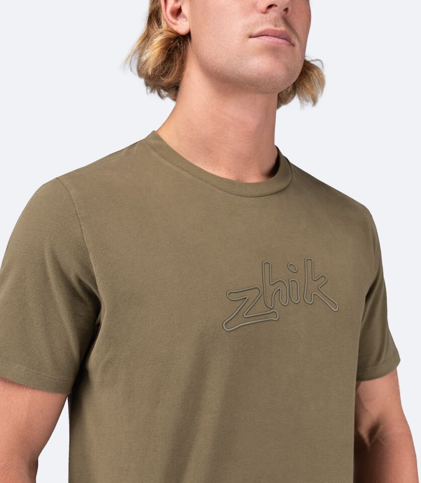 Erkek Zhik 3D Logo Pamuklu Tişört