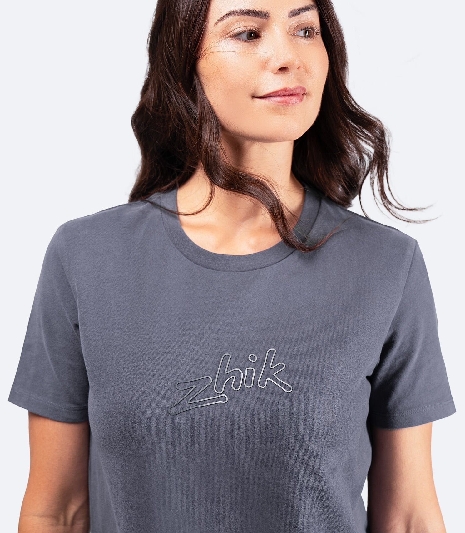 Zhik 3D Logo Pamuklu Tişört Kadın