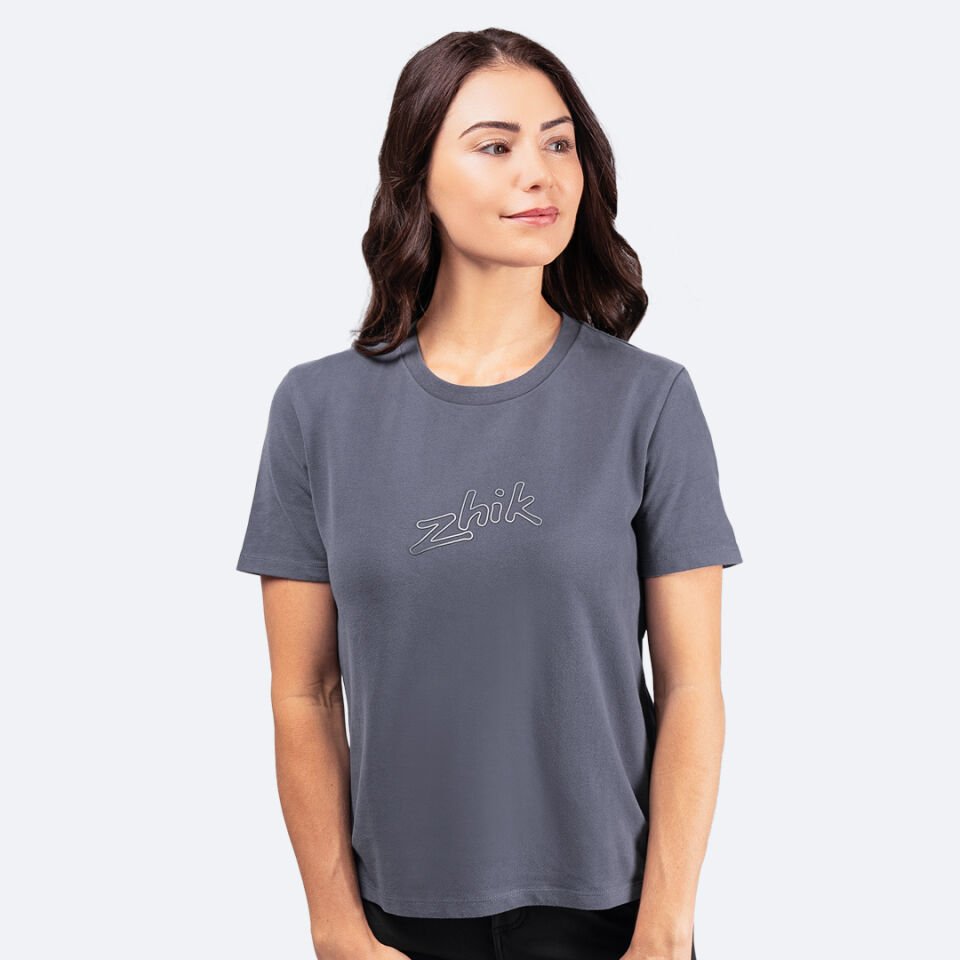 Zhik 3D Logo Pamuklu Tişört Kadın